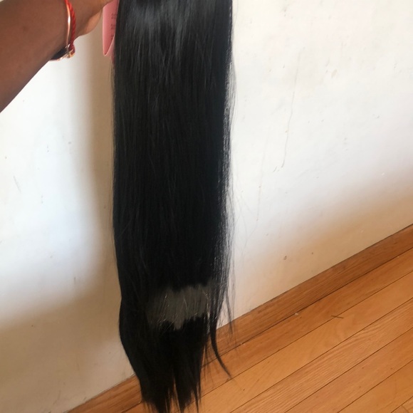 ✨24” #1 BLACK FULL HEAD UPART  1 PEICE CLIPINS NEW